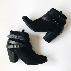BP Black Booties with Studded Straps